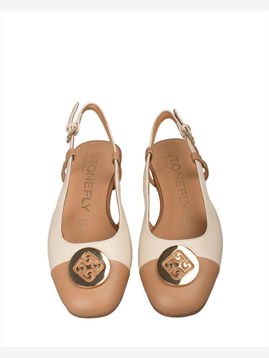 Γυναικείες Μπαλαρίνες Slingback σε Μπεζ Χρώμα