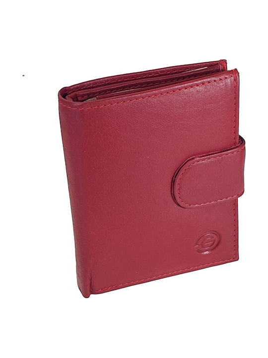 Small Leather Women's Wallet With RFID Red