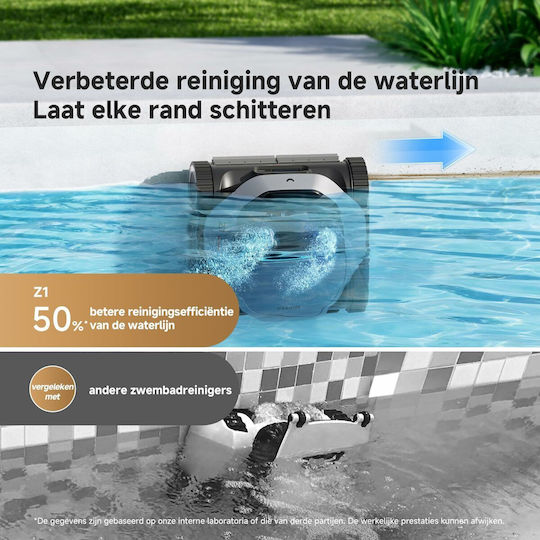 Dreame Z1 Wireless Robot Pool Cleaner for Bottom Walls and Waterline for Pools 180m² with 4.5L Filter Capacity