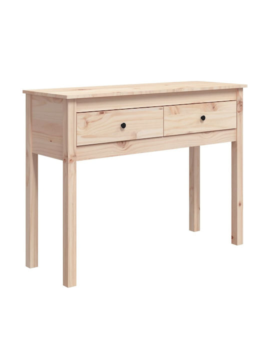 Solid Wood Console Table Πεύκου L100xW35xH75cm