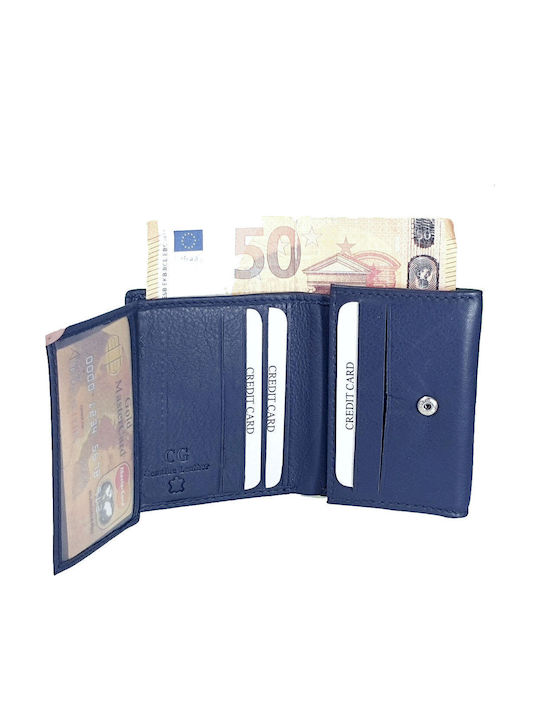 Leder Herrenbrieftasche mit RFID Blau