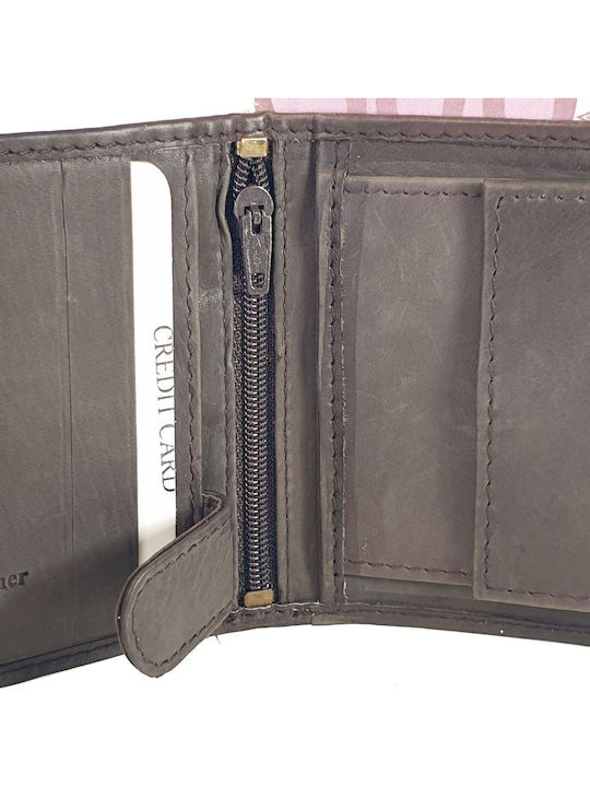Herrenbrieftasche aus Leder mit RFID Braun CG-17F