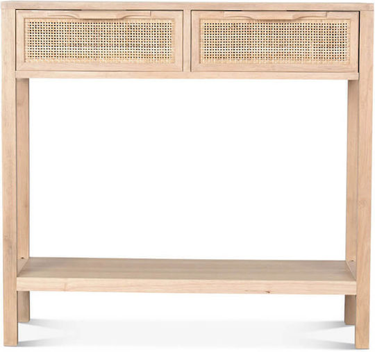 Noah Cane Wooden Console Table L80xW30xH75cm