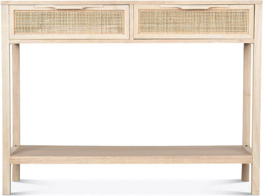 Noah Cane Wooden Console Table L100xW30xH75cm