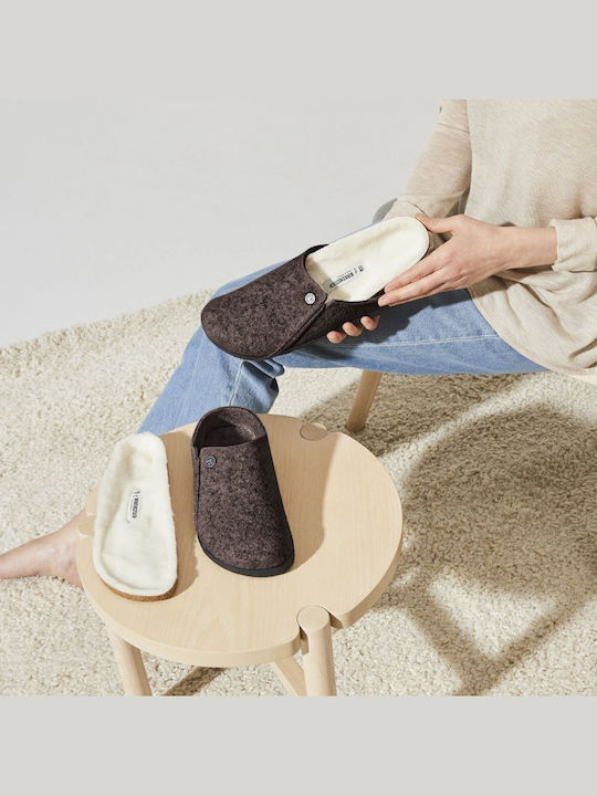 Zermatt Shearling Зимни Дамски Пантофи Кафяви