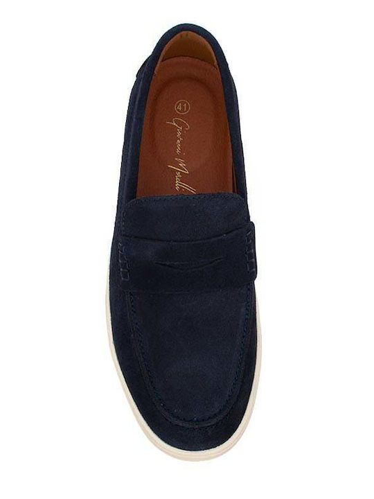 Suede Ανδρικά Loafers σε Μπλε Χρώμα