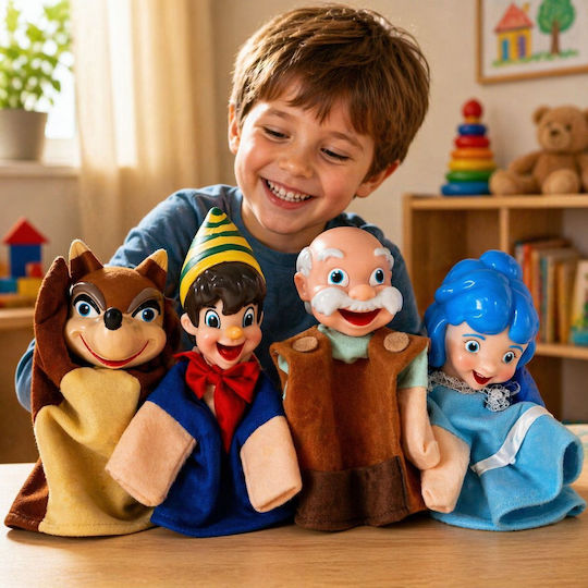 Argy Toys Σετ Γαντόκουκλες Μαριονέτες Πινόκιο