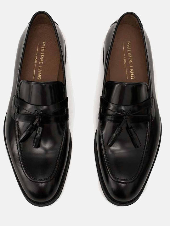 Δερμάτινα Ανδρικά Loafers σε Μαύρο Χρώμα