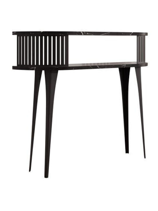 Sordore 111 Konsole Μαύρο Μάρμαρο, Μαύρο L100xB25xH89cm