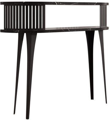 Sordore 111 Konsole Μαύρο Μάρμαρο, Μαύρο L100xB25xH89cm