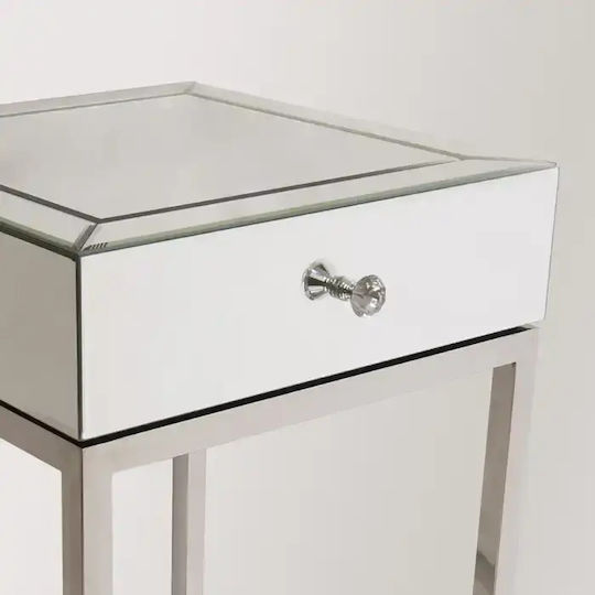 Side Table Madison Silver White Side Table Madison Silver White
