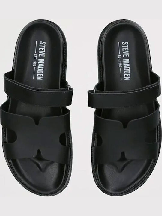 Leather Men's Sandals in Black Colour