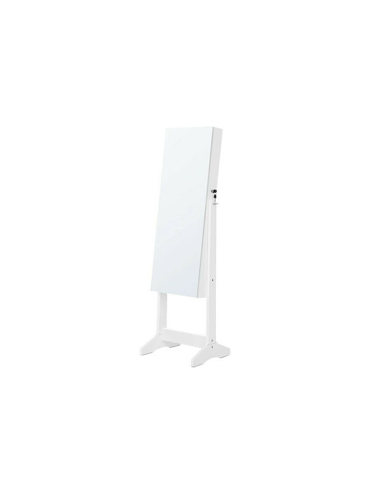 Songmics Boden- oder Standspiegel mit Weißem Holzrahmen 152x41,2cm