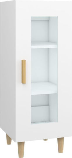Wall Living Room Display Cabinet made of Particleboard with Glass 34.5x34x90cm