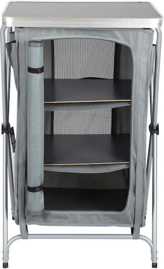 Enero Steel Wardrobe for Camping Foldable 60x51x98cm Gray
