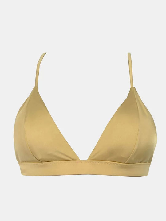 Gold Triangle Bikini Top