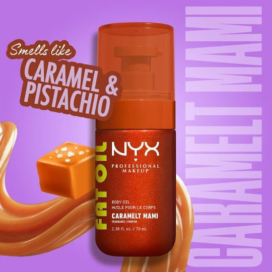 NYX Professional Makeup Fat Oil Body Shimmering Λάδι Σώματος Caramelt Mami 70ml