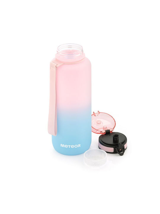 Meteor Meteor Wasserflasche mit Mundstück und Filter 1500ml Rosa