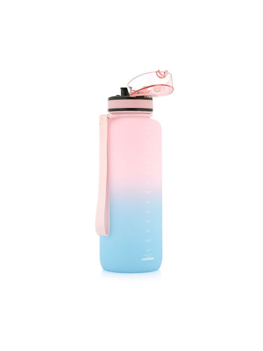 Meteor Meteor Water Bottle with Mouthpiece and Filter 1500ml Pink