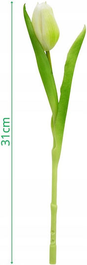 Saska Garden Tulip White 31cm Lifelike Spring Decoration