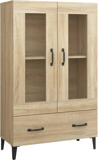 Living Room Display Cabinet Made of Particle Board with Windowed Sonoma 70x31x115cm