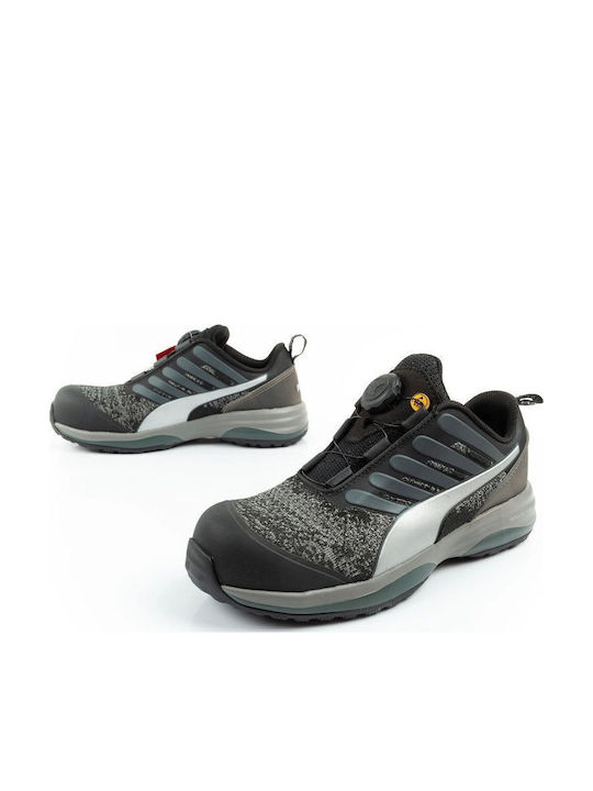 PUMA Charge Παπούτσι Ασφαλείας Μαύρο S1P με Πιστοποίηση ESD , HRO,SRC
