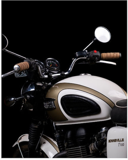 Tripmachine Leather Protective Motorcycle Grip Tape Brown Leather Handlebar Grip Wraps Tobacco Brown