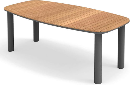Symetron Esszimmer- und Küchentisch Grau 220x100x76cm