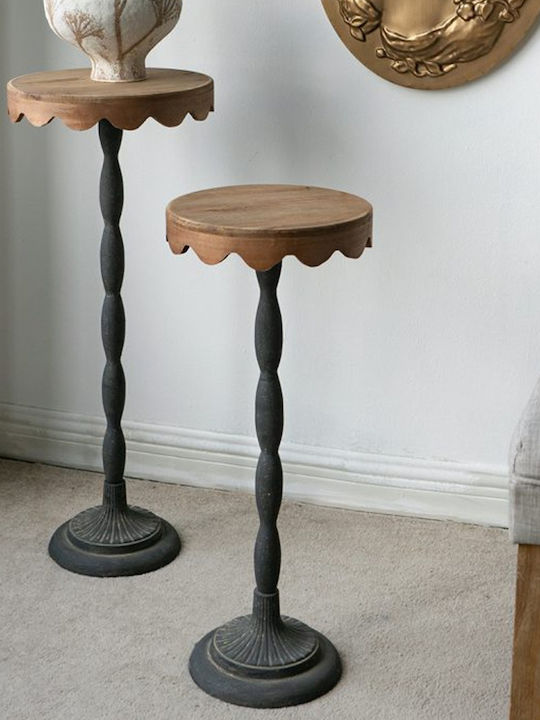 Solis Round Metal Table Brown 30.3x30.3x75cm