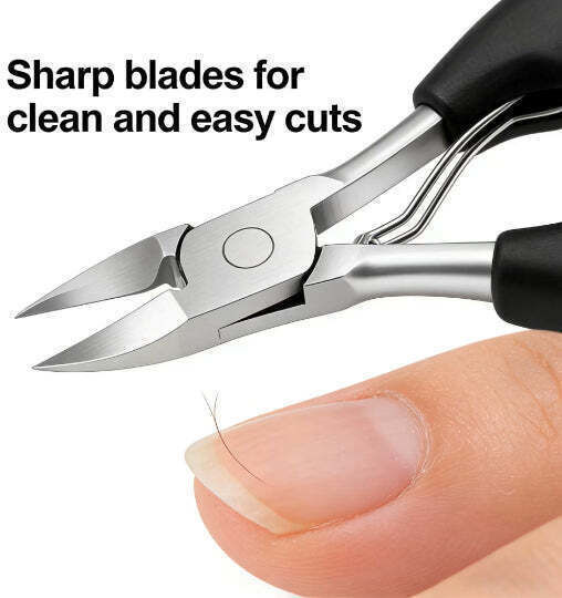 Professional Stainless Steel Nail Clippers Both Men Women Black