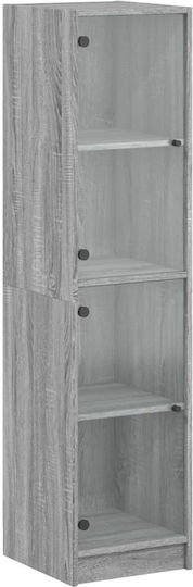 Wand Wohnzimmer Vitrine aus Spanplatte mit Glas Sonoma 35x37x142cm Wand Wohnzimmer Vitrine aus Spanplatte mit Glas Sonoma 35x37x142cm