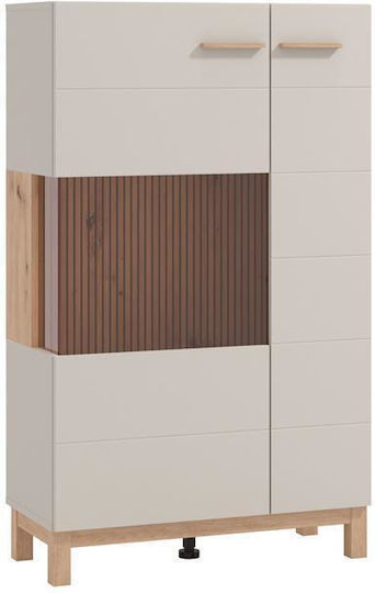 Βιτρινα Essex 2k Vs1 127 Cashmere Artisan Oak 77x35x128εκ 11014479 35 X 77 X 128 Cm