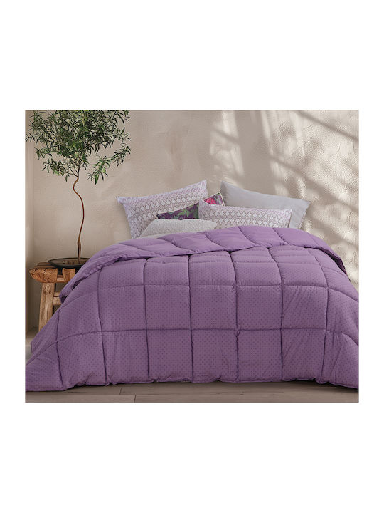 Nef-Nef Homeware Bettdecke Einzelbett mit Hollowfiber-Füllung 160x220cm Colorfull Gray 330 GSMGsm