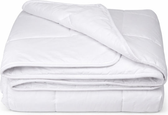 Kotonia Home Husă de pătură cu Umplutură Microfiber Dublu 200x220cm Alb 300 g/mp²Gsm