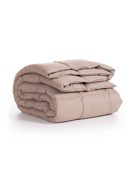 Nef-Nef Homeware Duvet Single with Hollowfiber Filling 160x220cm Colorfull Beige 330 GSMGsm