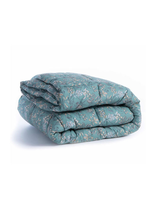 Nef-Nef Homeware Duvet Queen with Hollowfiber Filling 220x240cm Odete Green 330 GSMGsm