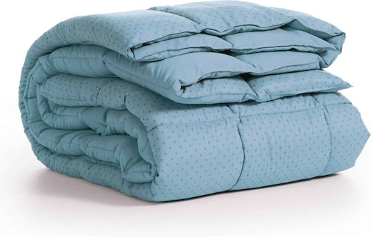 Nef-Nef Homeware Πάπλωμα Υπέρδιπλο με Γέμιση Hollowfiber 240x220εκ. Colorfull Smoke Blue 330 GSM