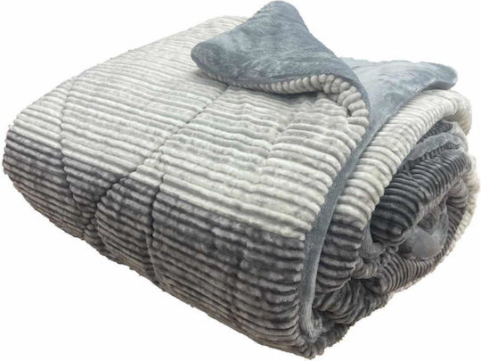 Linea Home Κουβερτοπάπλωμα Διπλό 210x230εκ. Degrade Γκρι