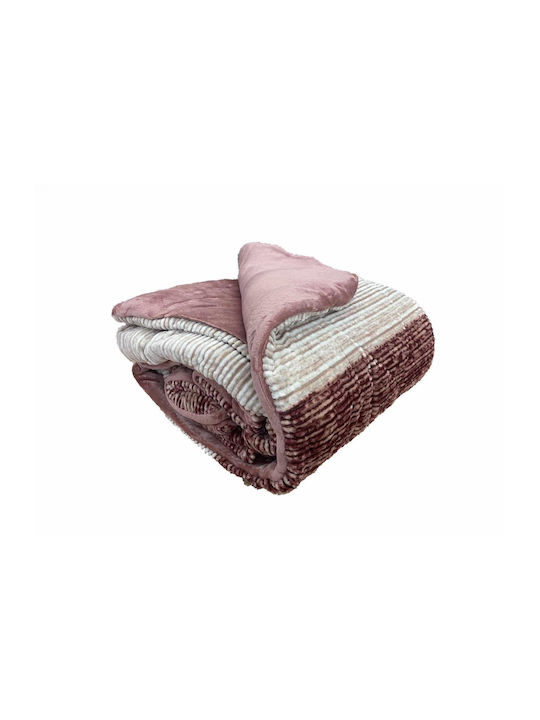 Linea Home Κουβερτοπάπλωμα Διπλό 210x230εκ. Degrade Ροζ