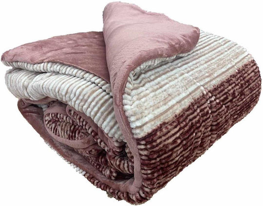 Linea Home Κουβερτοπάπλωμα Διπλό 210x230εκ. Degrade Ροζ