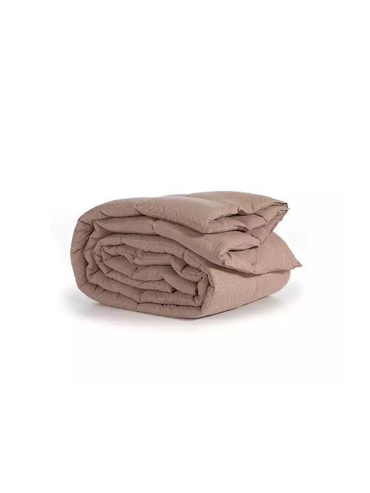 Nef-Nef Homeware Duvet Queen with Microfiber Filling 240x220cm Colorfull Taupe 330 GSMGsm