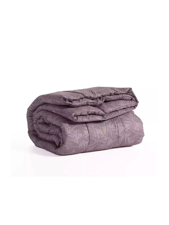 Nef-Nef Homeware Bettdecke Großes Doppelbett mit Microfiber-Füllung 220x240cm Dazier Mauve 330 GSMGsm