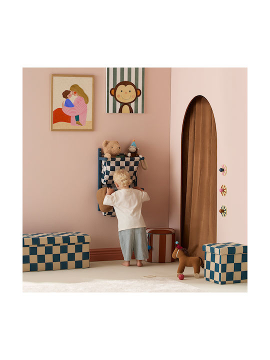 Kids Concept Kids Wall Hanger Multi Hook Wall Mounted Wooden with Shelf 40x19x60cm