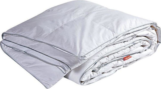 Nef-Nef Homeware Πάπλωμα Μονό Πουπουλένιο 160x220εκ. Duck Down 60/40 White Linen 210 GSM 10 togs