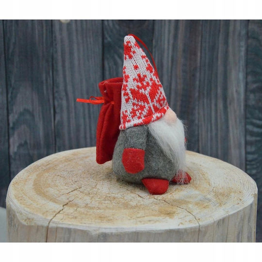 Dekorative Weihnachtsmann Grau Kunststoff 15x7x12cm