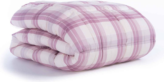 Nef-Nef Homeware Пухено Куинсайз с Пълнеж Hollowfiber 220x240бр Charlie Лилав 330 г/м²Gsm