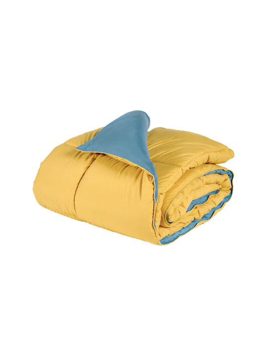 Das Home Duvet Single with Microfiber Filling 160x220cm 9644 Blue-ochre 550 GSMGsm 10.5 togs Togs
