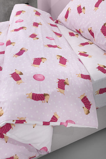 Saint Clair Kids Sheets Fuchsia Set 115x170cm Saint Clair Kids Sheets Fuchsia Set 115x170cm