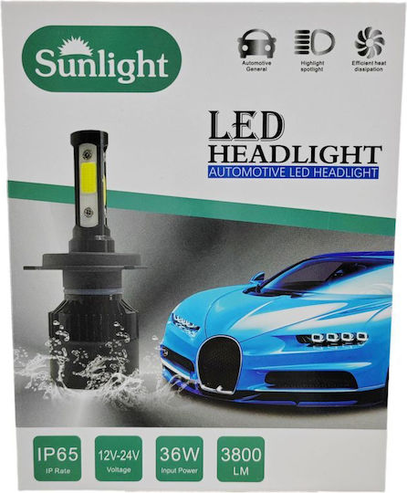 Led Autolampen H7 36w 3800lm 12v-24v Ip65 Set 2 Menge Kaltes Weiß Licht