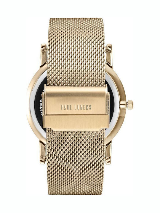 Paul Lorens Women's Watch 22mm Battery with Gold Metal Bracelet